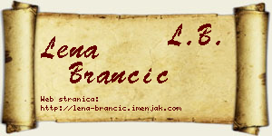 Lena Brančić vizit kartica